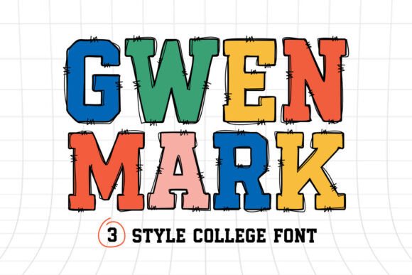 Gwen Mark: A Varsity Grunge Typeface for Bold Projects