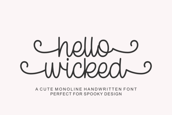 Hello Wicked: The Whimsical Handwritten Font for Halloween