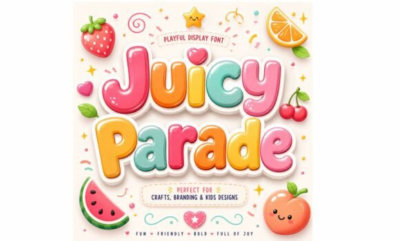 Juicy Parade: A Playful Font for Bold, Fun Designs