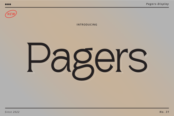 Pagers: A Serif Font for Timeless Branding