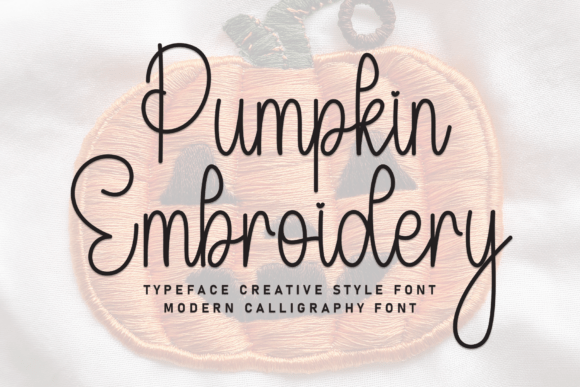 Pumpkin Embroidery: A Creative Style Font for Handmade Charm