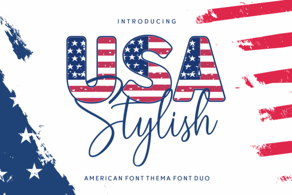 USA Stylish: A Bold Typeface for Patriotic Design