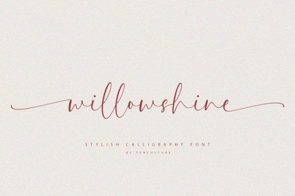 Willowshine: A Calligraphy Font for Modern Elegance